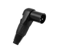 ECSiNG 1 adaptateur XLR femelle à souder à 3 broches, angle de 90 °, 5 positions, connecteur audio à souder réglable pour haut-parleur, microphone, table de mixage, interface audio