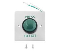 ECSiNG 1 Bouton Poussoir de Sortie Vert Interrupteur de Sortie Finition en Acier Inoxydable Brossé Bouton de Porte avec Vis pour Verrouillage de Contrôle Accès