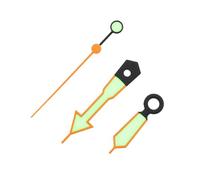 ECSiNG 1 ensemble d'aiguilles de mouvement avec lumière verte SKX007/SBDY005 compatible avec Seiko NH35 NH36 NH34 (orange)
