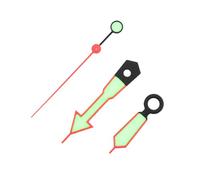ECSiNG 1 ensemble d'aiguilles de mouvement avec lumière verte SKX007/SBDY005 compatible avec Seiko NH35 NH36 NH34 (rouge)