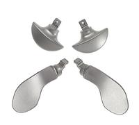 ECSiNG 1 Ensemble de palettes arrière compatibles avec Manette PS5 Edge Argent métallique interchangeables, Boutons arrière en métal, Accessoires de Rechange pour Jeux vidéo [Video Game]