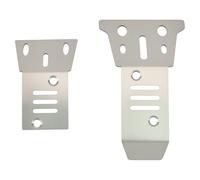 ECSiNG 1 Ensemble de Pièces de Mise à Niveau de Plaque de Protection de Châssis de Voiture RC Plaque de Protection Avant Arrière en Acier Inoxydable Compatible avec Arrma 1/14 RC Voiture Mojave GROM