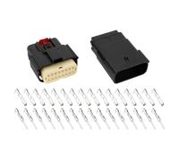 ECSiNG 1 Jeu de Connecteurs de Fils à 16 Broches pour Lampe Automobile Modèle MX150 Connecteur Mâle Femelle à 16 Broches avec Bornes Compatible avec Molex