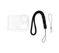 ECSiNG 1 Kit Coque Silicone Caméra d’Action Transparent Blanc Corps Complet avec Capuchon Protecteur d’Objectif Compatible avec Insta360 GO Ultra