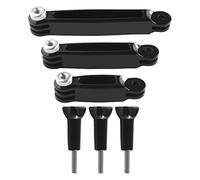 ECSiNG 1 kit de montage 3 en 1 pour bras d'extension compatible avec SJCAM compatible avec les caméras d'action Insta360 - Support de tige de montage portable