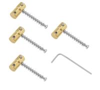 ECSiNG 1 Kit de Selle de Chevalet de Basse en Laiton de 20 Mm avec Accessoires de Montage Pièce de Rechange pour 4 Cordes de Précision Jazz Bass Espacement des Cordes 20 Mm de Diamètre 9 Mm.