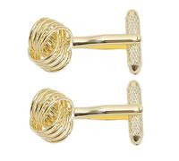 ECSiNG 1 paire Boutons de Manchette Nœud Torsadé Boutons de Manchette Chemise Classique Boutons de Manchette Délicats pour Hommes Père Marié Vêtements Accessoires de Décoration, Or