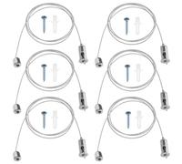 ECSiNG 10 Ensembles Kit de Suspension d'éclairage Kit de Câble de Fil de Suspension au Plafond Câble de Câble Métallique de Lumière Suspendue Fil de Lustre Robuste Suspension de Lumière Réglable