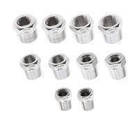 ECSiNG 10x Adaptateur de Douille Filetée Femelle à Mâle 1/8 à 1/4 3/8 à 1/2 1/4 à 3/8 1/8 à 3/8 1/4 à 1/2 Connecteur BSP 304 en Acier Inoxydable pour Joindre l'air Tuyau de Ligne