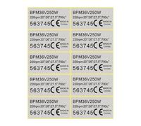 ECSiNG 10x Autocollant de Moteur d'entraînement Moyen 36V 250W Moteur Étanche Autocollant Decal 4.5x2.3cm Moteur CE Étiquettes Compatible avec BAFANG BBS01 BBS01B BBS02 BBS02B
