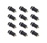 ECSiNG 12pcs 3.5mm Mini Prise Jack Stéréo Femelle avec Écrous 3.5mm Stéréo Montage sur Panneau Jack Connecteur à Souder Casque Audio Vidéo Prise 4 Pôles Plaqué Or