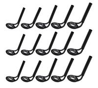 ECSiNG 15 Pièces Kit de Réparation de Canne à Pêche - Guide de Filature, Yeux Anneaux, Pointe de Différentes Tailles, Fournitures pour l'Eau Salée et Douce, Noir