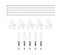ECSiNG 15pcs Kit de Klaxon de Commande d'avion à Aile Fixe 1.2 x 200mm Poussoir 1.3mm Connecteur de Poussoirs Accessoires de Klaxon de Commande pour Avions Modèles RC Hélicoptère RC