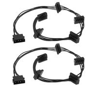 ECSiNG 2 Adaptateurs de Câble d'alimentation IDE Mo-Lex 4 Broches vers 5X SATA pour Disque Dur PC 60cm