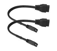 ECSiNG 2 Pièces Adaptateur de Ventilateur ARGB 3-Pin vers 4-Pin Câble 16.5cm Compatible avec NZXT AER RGB & F120 RGB Core Fan