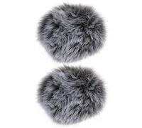 ECSiNG 2 Pièces Bonnette Pare-Vent en Fourrure pour Micro Cravate Compatible avec Microphones Cravate à Clip de 0,5-1,5 cm (1,0 cm)