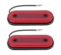 ECSiNG 2 X Feu de Gare Arrière Feu de Gare Ovale 12V-24V 20 LEDs Rouge Pour Remorque Camion