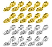 ECSiNG 200pcs Colle sur Boucle d'oreille Bélières Cuillère Ovale Résultats pour Collier à Faire Soi-même Bracelet Pendentifs Fabrication de Bijoux 15x5mm
