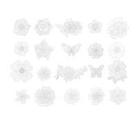 ECSiNG 20pcs Broderie Dentelle Fleur et Papillon Organza Coudre sur Appliques Patchs pour Réparer et Décorer Vêtements Sacs à Dos