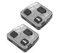 ECSiNG 2pcs 3 Boutons Télécommande Boîte à Clés Boîte de Réparation Coque Poignée Droite Télécommande Doublure Intérieure de Remplacement Compatible avec Toyota AVENSIS 2004-2009, Noir