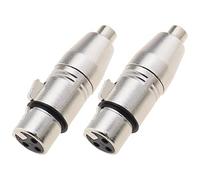 ECSiNG 2pcs 3 Broches XLR Femelle Jack vers RCA Femelle Adaptateur Audio Microphone Connecteur Micro XLR vers RCA Convertisseur Adaptateur Micro Extension Adaptateur Genre Changeur Coupleur