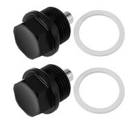 ECSiNG 2pcs Bouchon Vidange d'Huile M20 x 1.5 en Aluminium avec 2 Rondelles Compatible avec Filetage de Carter d'Huile M24 x 1.5