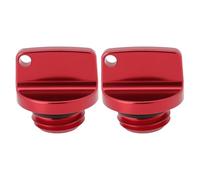 ECSiNG 2PCS Bouchons Remplissage Huile Moteur Moto M20 X 2,5 Pièce Rechange Couvercle à Vis en Aluminium CNC Bouchon Huile Valve Compatible avec Honda Compatible avec Yamaha Rouge