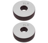 ECSiNG 2pcs Molettes Moletées Droites P1,0 Mm 28 X 8 X 8 Mm Rouleaux en Acier pour Outils de Moletage et Supports de Tour