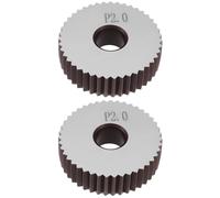 ECSiNG 2pcs Molettes Moletées Droites P2,0 Mm 28 X 8 X 8 Mm Rouleaux en Acier pour Outils de Moletage et Supports de Tour