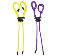 ECSiNG 2pcs Tir à l'arc Doigt Sling Réglable Corde d'arc Tir à l'arc de Doigt d'arc Classique pour Arc Classique Accessoires de Remplacement, Violet et Jaune