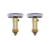 ECSiNG 2X Bouchon de Vidange d'évier de Salle de Bain 38mm Bassin Pop Up Bouchon Clic-Clac avec Ressort de Boulon à Fente en Laiton pour Lavabo de Salle de Bain Évier Baignoire Cuisine