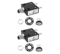 ECSiNG 2X Bouton-Poussoir avec Capuchons Interrupteur de Réinitialisation Manuelle Protection Contre Les Surcharges 125-250 V CA / 50 V CC 5 A