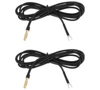 ECSiNG 2X Câble de Masse pour Platine 1,8 m 18 awg Banane vers Cosse u Compatible avec Technics SL-B92 SL-B250 SL-BD1 SL-BD2 SL-QD2 SL-QD3