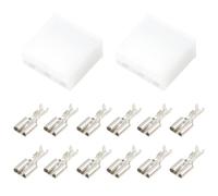 ECSiNG 2x Connecteur Interrupteur Détresse 6 Broches Cosses 6.3 mm Compatible avec Bosch Compatible avec Hella Cosses 6.3 mm Compatible avec Farmall Compatible avec Case