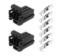 ECSiNG 2X Connecteur Mâle Multi-Verrouillage 3 Fils avec Bornes 73153-96BK 174921-2 Compatible avec Har-Ley Davidson