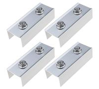 ECSiNG 4pcs C-Profile Connecteur Panneaux Solaires PV Rail Connecteur 45 x 30 x 120mm pour Rails PV 40 x 40mm Support de Module Solaire Photovoltaïque pour Montage de Profilés en Aluminium