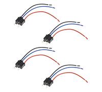 ECSiNG 4pcs H4 Mâle Prise de Phare avec Faisceau de Câblage pour H4 HB2 9003 Mâle Connecteur Prise 3 Broches H4 Phare Ampoule Mâle Tête Extension Connecteur Prise