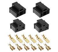 ECSiNG 4pcs H4 Phare Connecteur Remplacement H4 Ampoule Support de Réparation Connecteur Prise 3 Broches Femelle et Mâle Connecteur Prise Voiture Accessoires