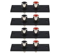 ECSiNG 4pcs RCA Connecteur 2 Voies RCA Terminal Panneau Mural Plaque Entrée Phono Châssis Prise AV Audio Connecteur Maison Audio Accessoires
