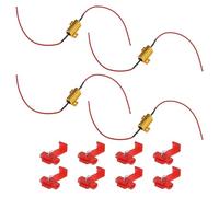 ECSiNG 4pcs Résistance de Charge 25W 6Ohm LED Clignotant Résistance Flasher Adaptateur Flash Correction Erreur pour LED Clignotants Phares Ampoules Plaque d'immatriculation Lumière Brouillard DRL