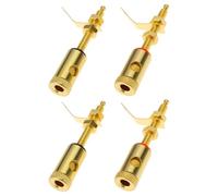ECSiNG 4X Connecteurs Bananes Allongés Plaqués Or de 4 Mm Adaptés Aux Haut-parleurs Et Amplificateurs de Haut-parleurs