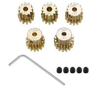 ECSiNG 5pcs 32DP 3.175mm Engrenages de Moteur à Pignon Ensemble 12T 13T 14T 15T 16T pour 1/10 RC Voiture 3650 540 550 Pièces de Rechange Pignon d'arbre de Moteur sans Brosse