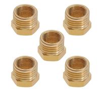ECSiNG 5pcs Adaptateur Réducteur Adaptateur de Filetage en Laiton 1/4 Filetage Mâle à 1/8 Filetage Femelle Connecteur de Tuyau Hexagonal pour Tuyauterie de Gaz CVC Vapeur Gaz Liquéfié