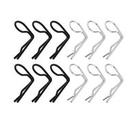 ECSiNG 60pcs Clips de Carrosserie à Angle de 90 Degrés Broches élastiques Courbées Tige de 1,2 Mm pour Modèles Réduits de Voitures Camions à Chenilles échelle 1/10 Et 1/12
