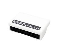 ECSiNG Connecteur d'alimentation Blanc Rotatif à 90 Degrés pour Carte Mère d'ordinateur Compatible avec Le Port ATX 24 Broches de La Carte Mère