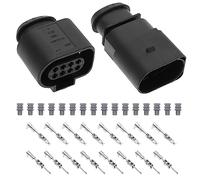 ECSiNG Connecteur Mâle Femelle 8 Broches Ensemble 1J0973714 1J0973814 pour Prises de Connexion Capteur de Voiture Réparation Pièces de Rechange Composants Automobiles