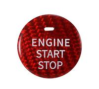 ECSiNG Couvercle de Bouton de Démarrage de Voiture en Fibre de Carbone Démarrage Automatique du Moteur Arrêt-Poussoir Interrupteur d'allumage Autocollant Compatible avec CX-3/CX-4/CX-5/ CX-8/ MX-5