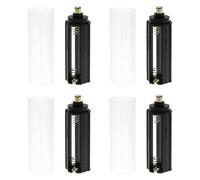 ECSiNG Étui Adaptateur de Rangement pour 4 Piles AAA 3x1,5V avec Tube de Rangement Compatible avec La Plupart des Lampes de Poche