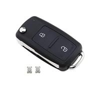 ECSiNG Étui Porte-clés de Voiture à 2 Boutons Coque de Boîtier de Télécommande Pliable Remplacement Compatible avec VW Amarok 2012-2020 Transporter 2011-2019 avec 2 Micro-interrupteurs