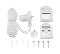 ECSiNG Kit de réparation de store enrouleur de 25 mm en plastique avec collier de serrage pour store enrouleur - Chaîne de perles - Accessoire pour rouleau de 25 mm - Blanc